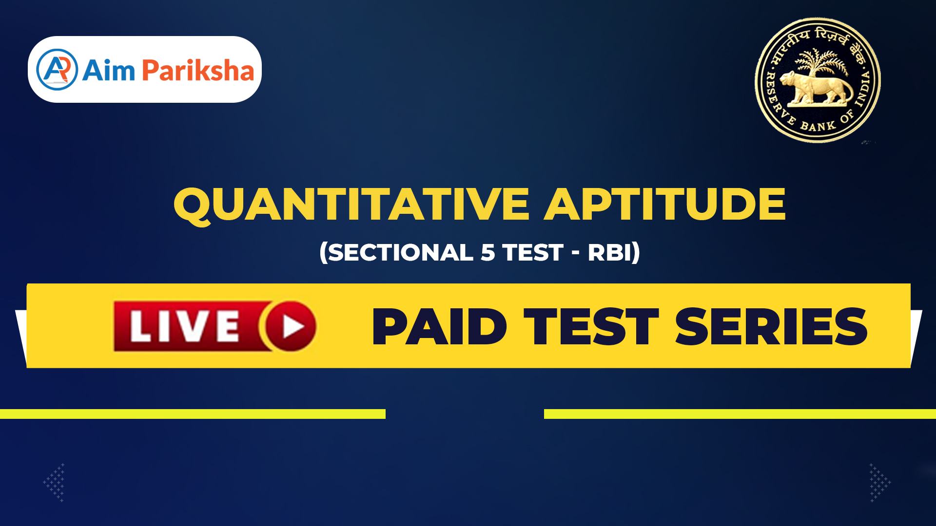 Quantitatve Aptitude Sectional 5 Test - RBI Grade B